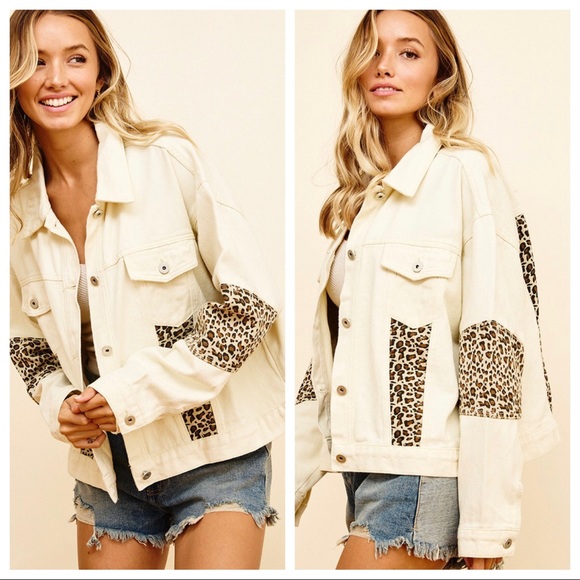 Fabulous Must Have Leopard Contrast Twill Jacket - Picture 4 of 8
